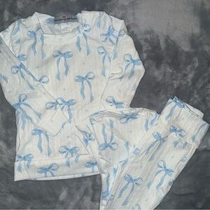 Blue Bow girls outfit